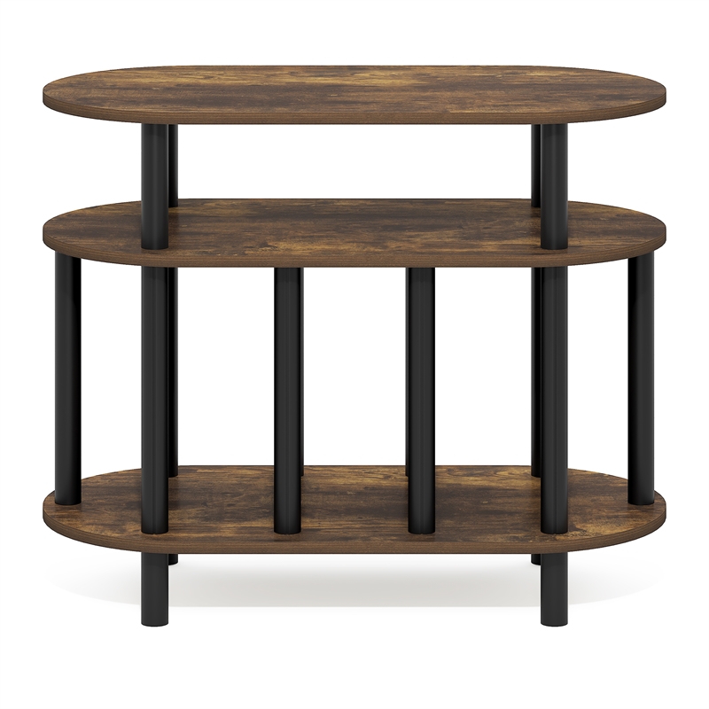 Furinno JAYA Record Player Stand. up to 180-185 Vinyl Records. Amber Pine