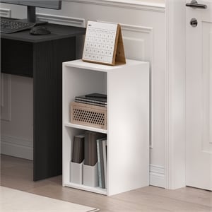 Furinno LUDER 2-Cube Open Shelves Bookcase. 11.6 x 12.2 x 24. White