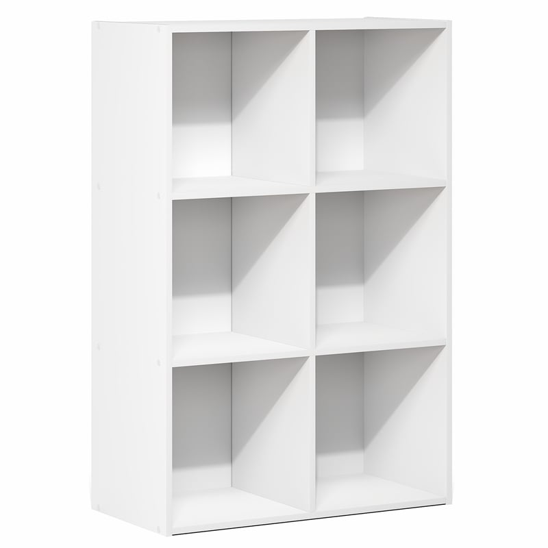 Furinno LUDER 6-Cube Open Shelves Bookcase. 11.6 x 23.9 x 35.7. White