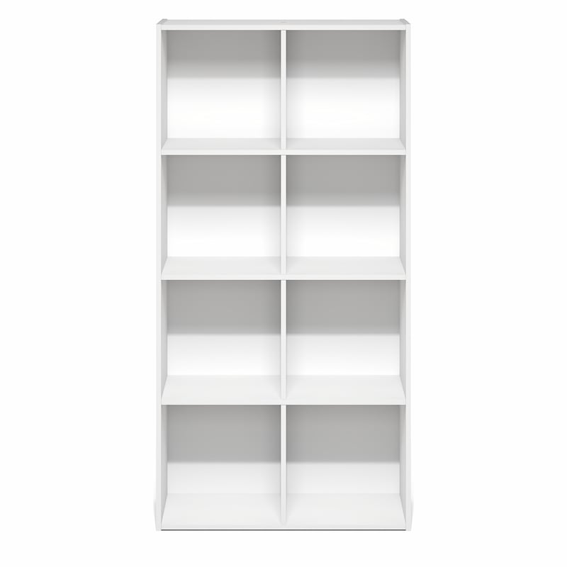 Furinno LUDER 8-Cube Open Shelves Bookcase. 11.6 x 23.9 x 47.4. White