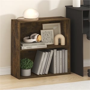 Furinno PASIR 2-Tier Open Shelves Bookcase. 9.5 x 24.6 x 23.7. Amber Pine