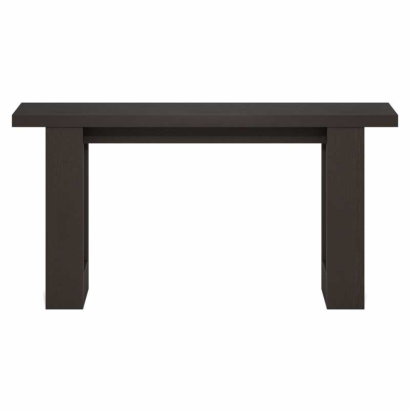 Furinno ARA 63-Inch Narrow Console Table. 2 Bottom Shelf. Dark Oak