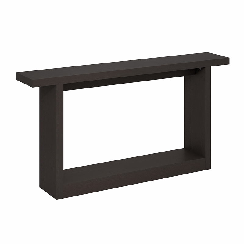 Furinno ARA 63-Inch Narrow Farmhouse Console Table. Dark Oak