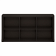 Furinno ARA 63-Inch Narrow Console Table with 6 Cubes Storage. Dark Oak