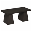Furinno ARA 47-Inch Coffee Table with Sturdy Thick Pedestal Base. Dark Oak
