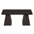 Furinno ARA 47-Inch Coffee Table with Sturdy Thick Pedestal Base. Dark Oak