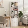 Furinno FARMHOUSE 6-Tier Farmhouse Display Bookcase with Doors. White