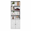 Furinno FARMHOUSE 6-Tier Farmhouse Display Bookcase with Doors. White