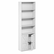 Furinno FARMHOUSE 6-Tier Farmhouse Display Bookcase with Doors. White