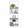 Furinno VIOLA 5-Tier Thick Frame Adjustable Shelves Bookcase. White
