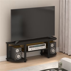 Furinno Turn-S-Tube 3-Tier LED TV Stand for TV up to 55 Inch. Espresso