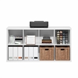 Furinno CUBICLE 8-Cube Extra Thick Frame Reversible Bookcase. White