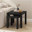 Furinno CLASSIC Set of 2. Nesting Side Tables. 1.8 Inch Thick. Black