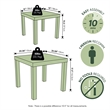 Furinno CLASSIC Set of 2. Nesting Side Tables. 1.8 Inch Thick. Black