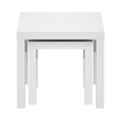Furinno CLASSIC Set of 2. Nesting Side Tables. 1.8 Inch Thick. White