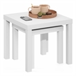Furinno CLASSIC Set of 2. Nesting Side Tables. 1.8 Inch Thick. White