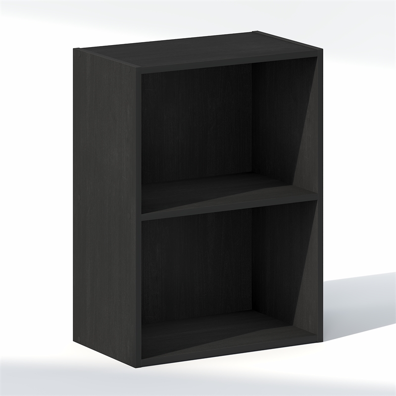 Furinno REED 2-Tier Closet Organizers/Storage with Open Shelf. Blackwood
