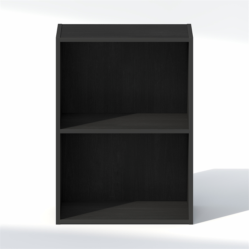 Furinno REED 2-Tier Closet Organizers/Storage with Open Shelf. Blackwood