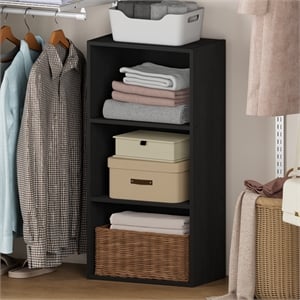 Furinno REED 3-Tier Open Shelf Bookcase. 9.3 x 15.5 x 31.4. Blackwood