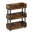 Furinno TURN-N-TUBE 3-Tier Rounded Corner Top Edges Bookcases. Amber Pine