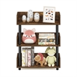 Furinno TURN-N-TUBE 3-Tier Rounded Corner Top Edges Bookcases. Amber Pine