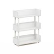 Furinno TURN-N-TUBE 3-Tier Rounded Corner Top Edges Bookcases. White