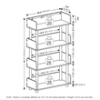 Furinno TURN-N-TUBE 4-Tier Rounded Corner Top Edges Bookcases. Espresso