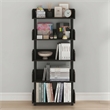 Furinno TURN-N-TUBE 5-Tier Rounded Corner Top Edges Bookcases. Espresso