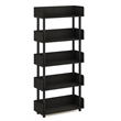 Furinno TURN-N-TUBE 5-Tier Rounded Corner Top Edges Bookcases. Espresso