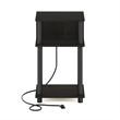 Furinno JUST 3-Tier Nightstand with USB & Type-C Charging Port. Espresso
