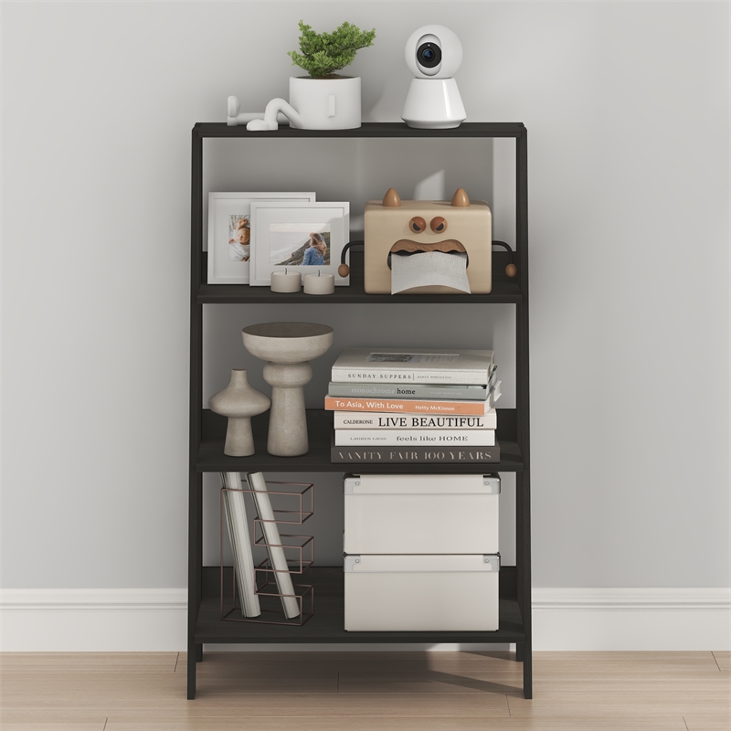 Furinno LADDER 4-Tier Ladder Bookcase. Storage Shelves. Espresso