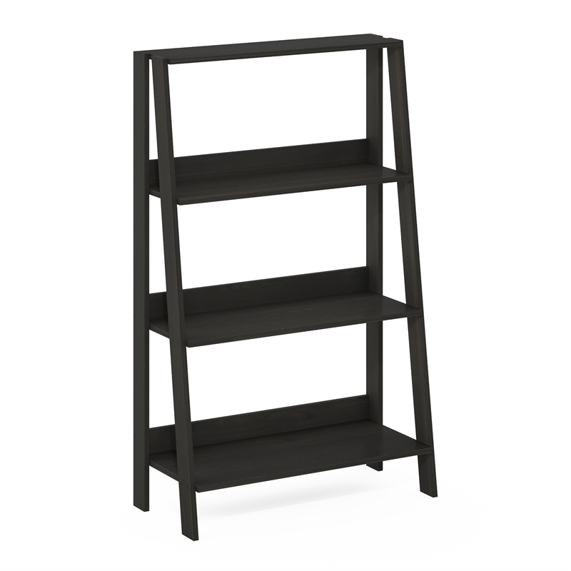 Furinno LADDER 4-Tier Ladder Bookcase. Storage Shelves. Espresso