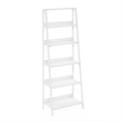 Furinno LADDER 6-Tier Ladder Bookcase. Storage Shelves. Storage Rack. White
