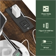 Furinno BOYATE 2-Tier End Table with USB & Type-C Charging Port. Espresso