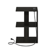 Furinno BOYATE 2-Tier End Table with USB & Type-C Charging Port. Espresso