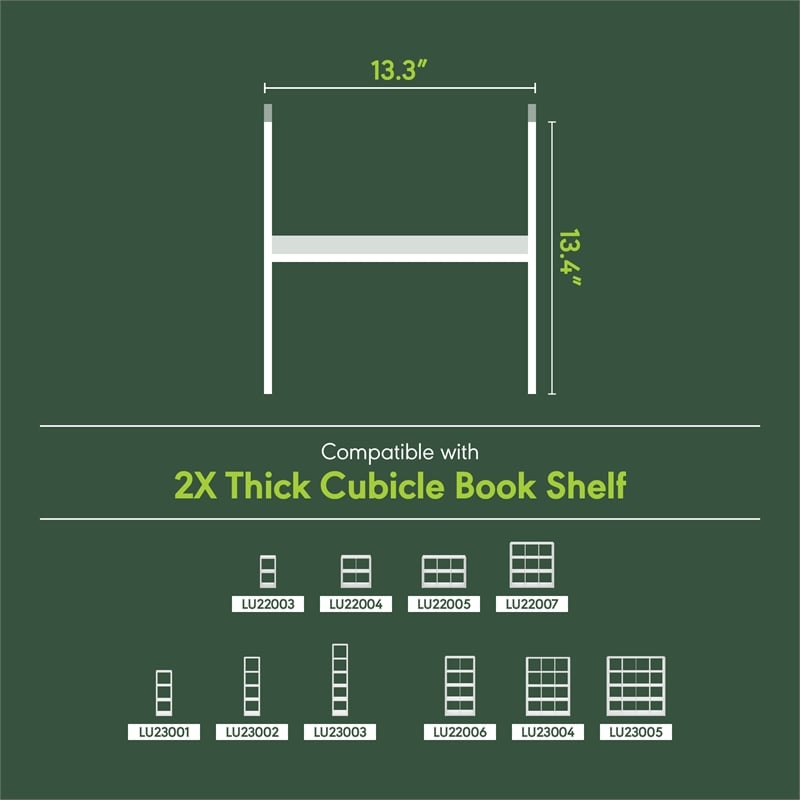 Furinno CUBICLE H-Shelf Cube Shelf Insert. White (Does Not Fit IKEA Kallax)