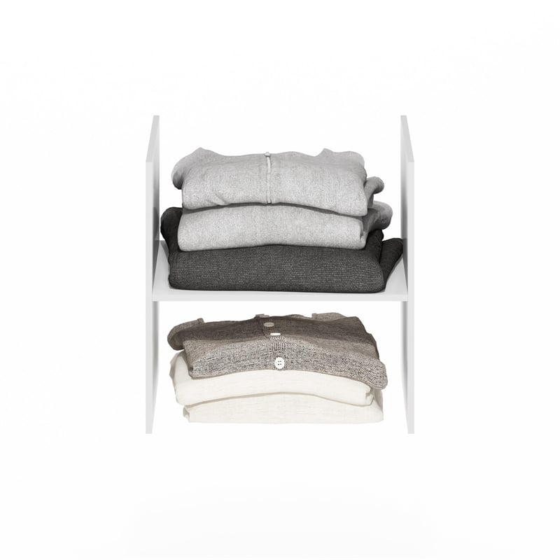 Furinno CUBICLE H-Shelf Cube Shelf Insert. White (Does Not Fit IKEA Kallax)