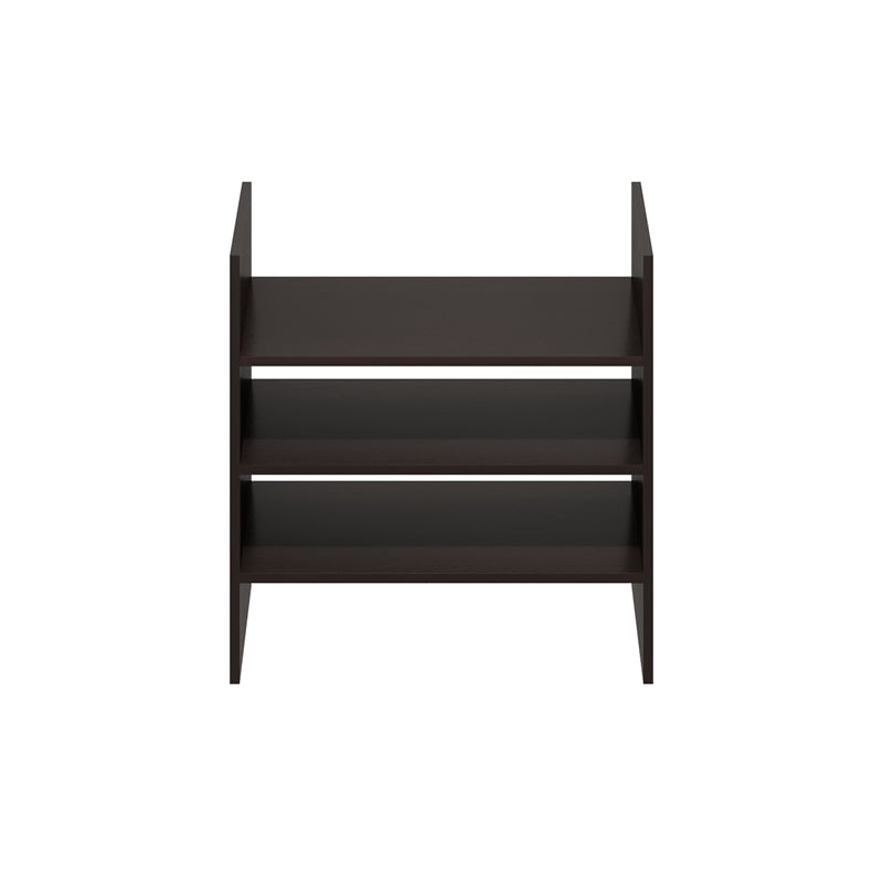 Furinno CUBICLE 3-Shelf Cube Insert. Dark Oak (Does Not Fit IKEA Kallax)