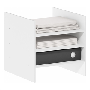Furinno CUBICLE 3-Shelf Cube Insert. White (Does Not Fit IKEA Kallax)