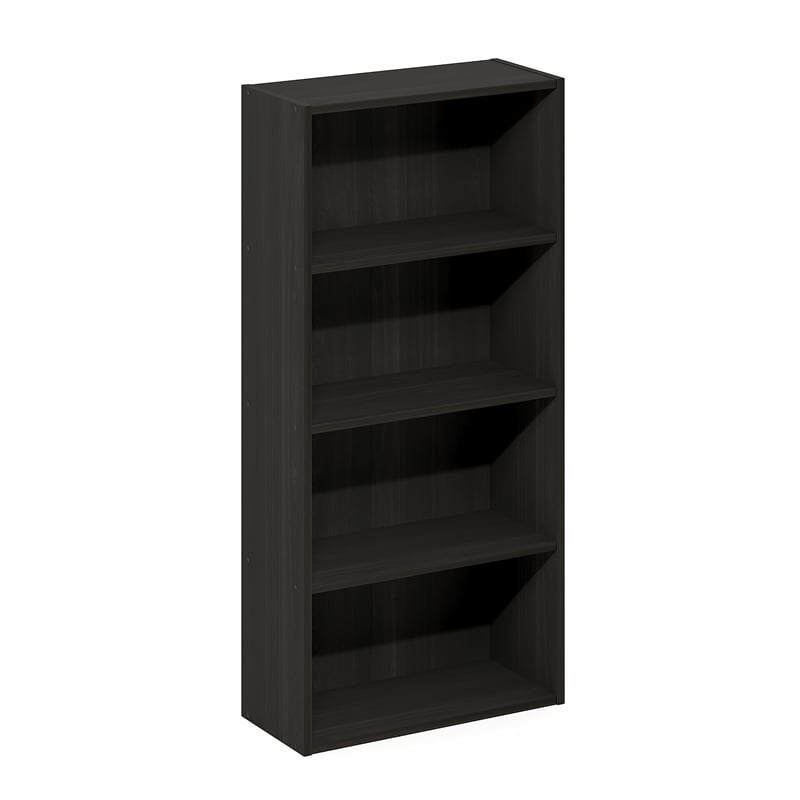 Furinno BASIC 4-Tier Open Shelf CD Rack & DVD Shelf. 7 x 17 x 35. Espresso