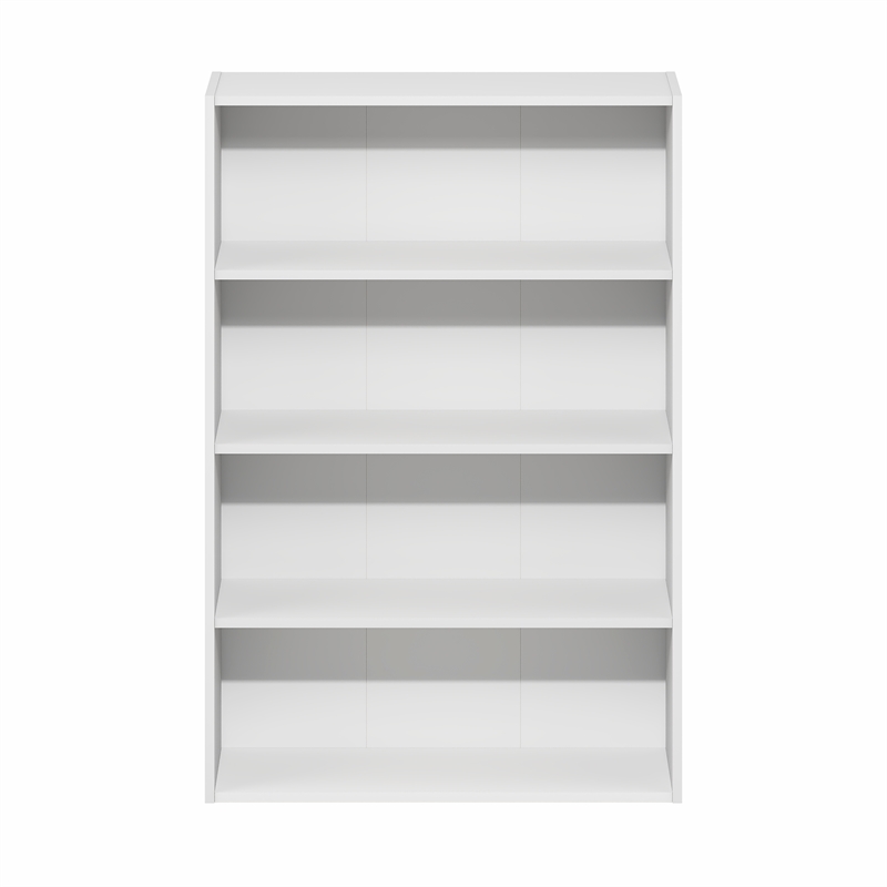 Furinno BASIC 4-Tier Open Shelf CD Rack & DVD Shelf. 6 x 24 x 35. White