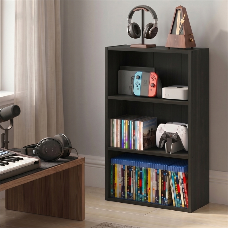Furinno BASIC 3-Tier Cube Storage Organizer. 7 x 17 x 26. Espresso