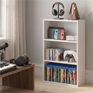 Furinno BASIC 3-Tier Cube Storage Organizer Open Shelf. 7 x 17 x 26. White