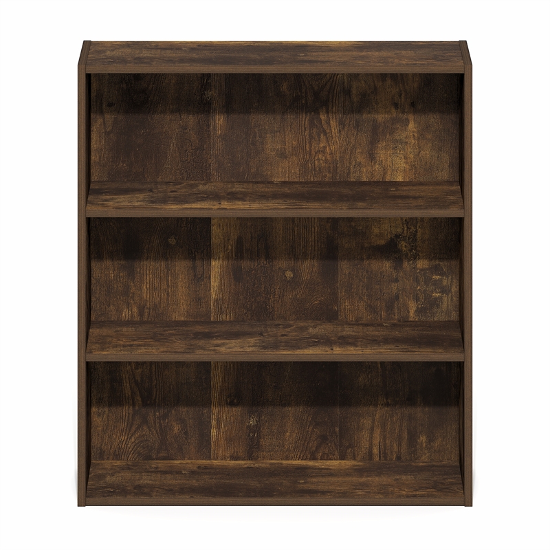 Furinno BASIC 3-Tier Cube Storage Organizer. 7 x 24 x 26. Amber Pine