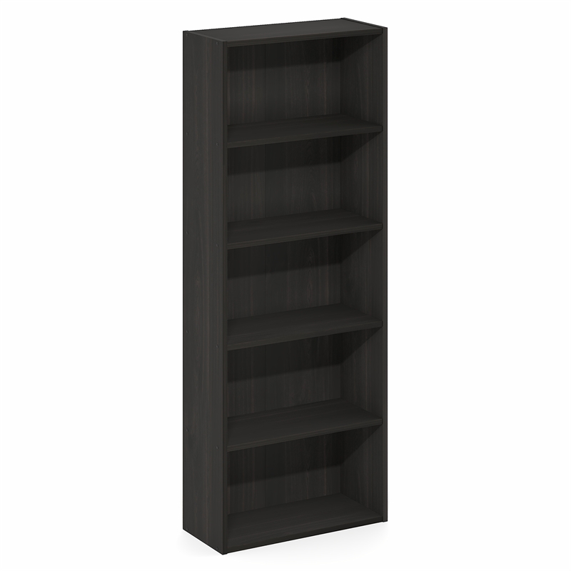 Furinno BASIC 5-Tier Cube Storage Organizer. 7 x 17 x 44. Espresso