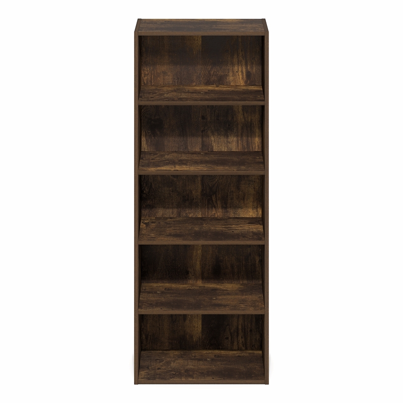 Furinno BASIC 5-Tier Cube Storage Organizer. 11 x 17 x 44. Amber Pine