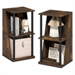 Furinno FLEXI 4-Cube Bookcase with DIY Stackable & Separable. Amber Pine