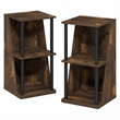 Furinno FLEXI 4-Cube Bookcase with DIY Stackable & Separable. Amber Pine