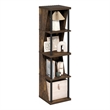Furinno FLEXI 4-Cube Bookcase with DIY Stackable & Separable. Amber Pine
