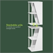 Furinno FLEXI 4-Cube Bookcase with DIY Stackable & Separable. White
